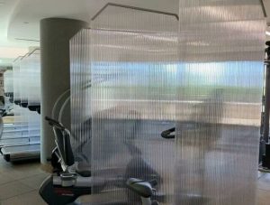 Gorgeous New Anti-Microbial Divider Installation at The Century Luxury Condos. - Premier Fitness Service