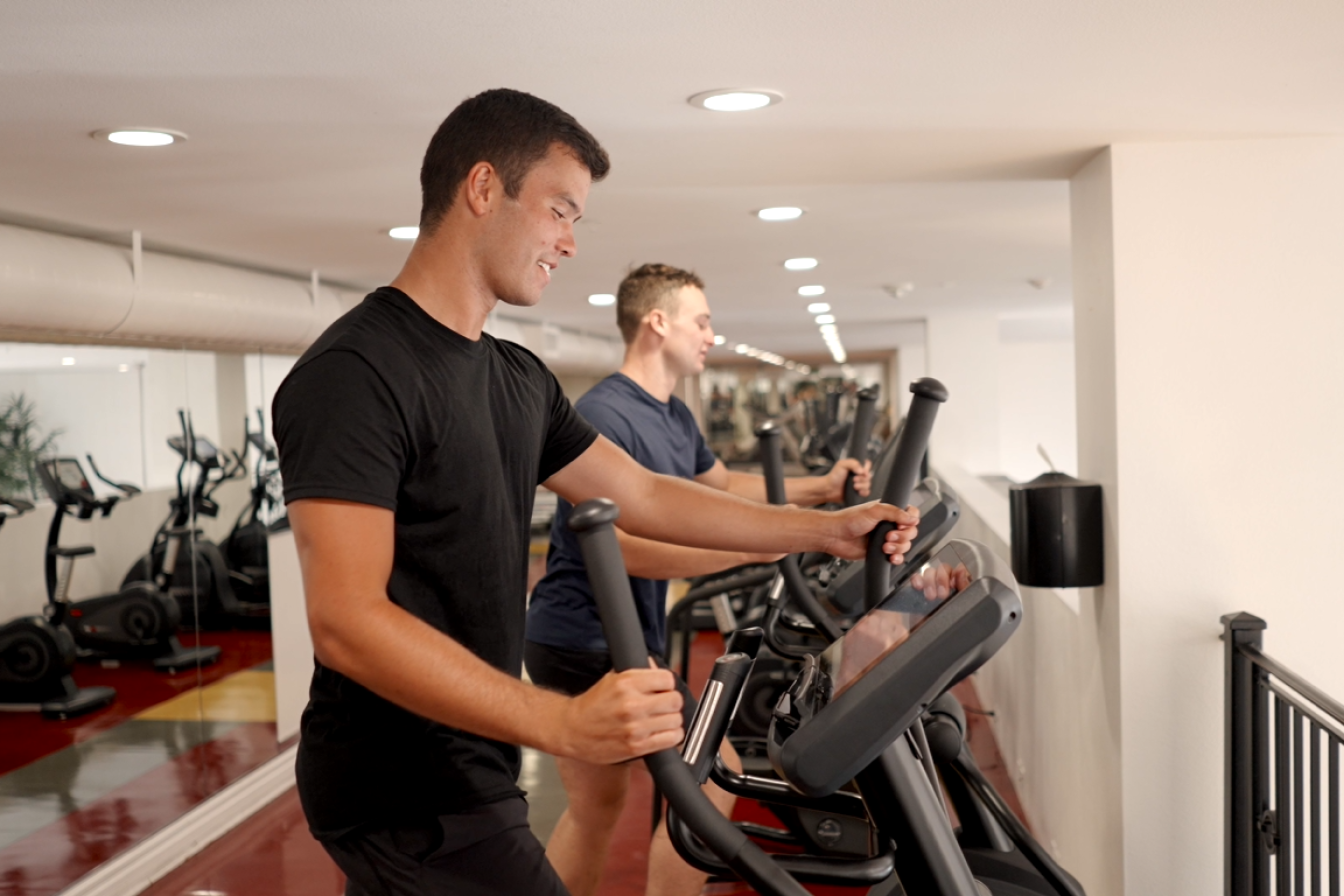 guys working out on ellipticals